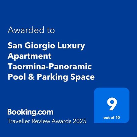San Giorgio Luxury Apartment Taormina-Panoramic Pool & Parking Space ภายนอก รูปภาพ