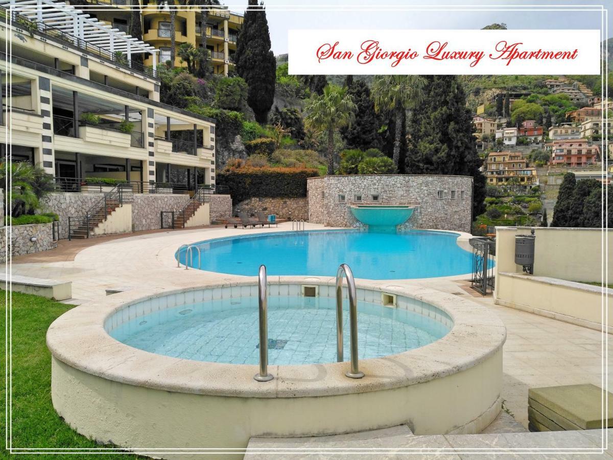 San Giorgio Luxury Apartment Taormina-Panoramic Pool & Parking Space ภายนอก รูปภาพ