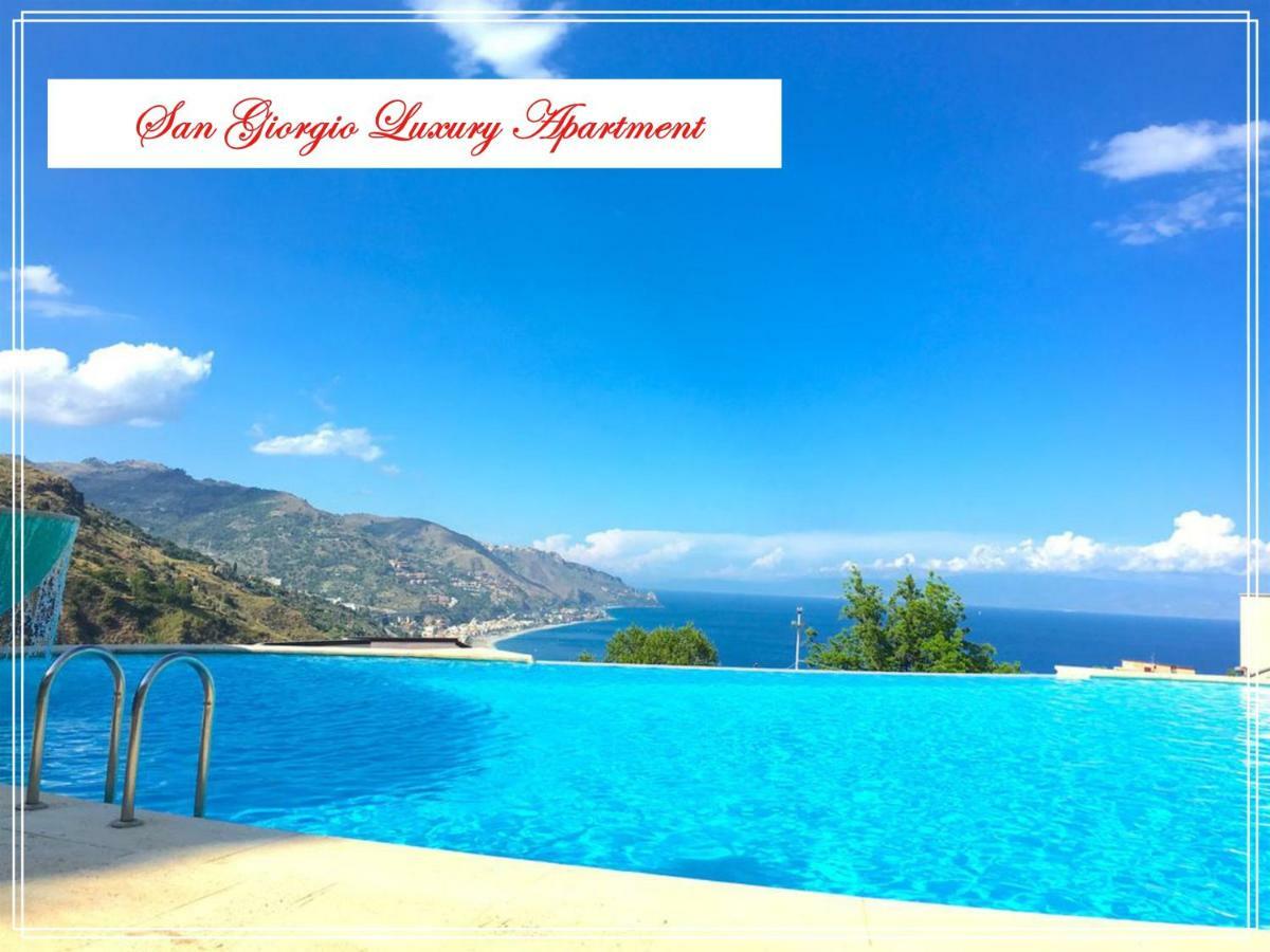 San Giorgio Luxury Apartment Taormina-Panoramic Pool & Parking Space ภายนอก รูปภาพ