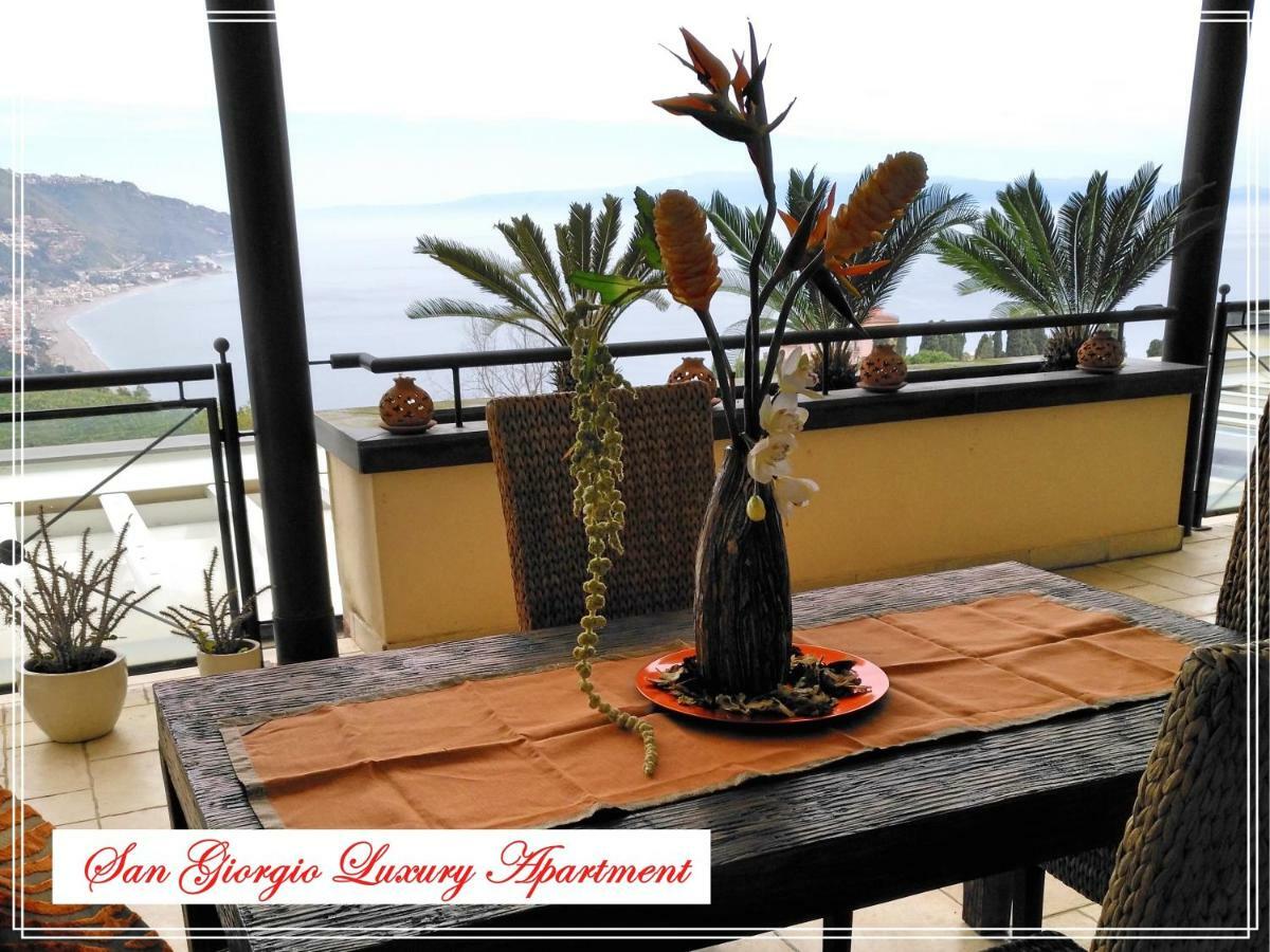 San Giorgio Luxury Apartment Taormina-Panoramic Pool & Parking Space ภายนอก รูปภาพ